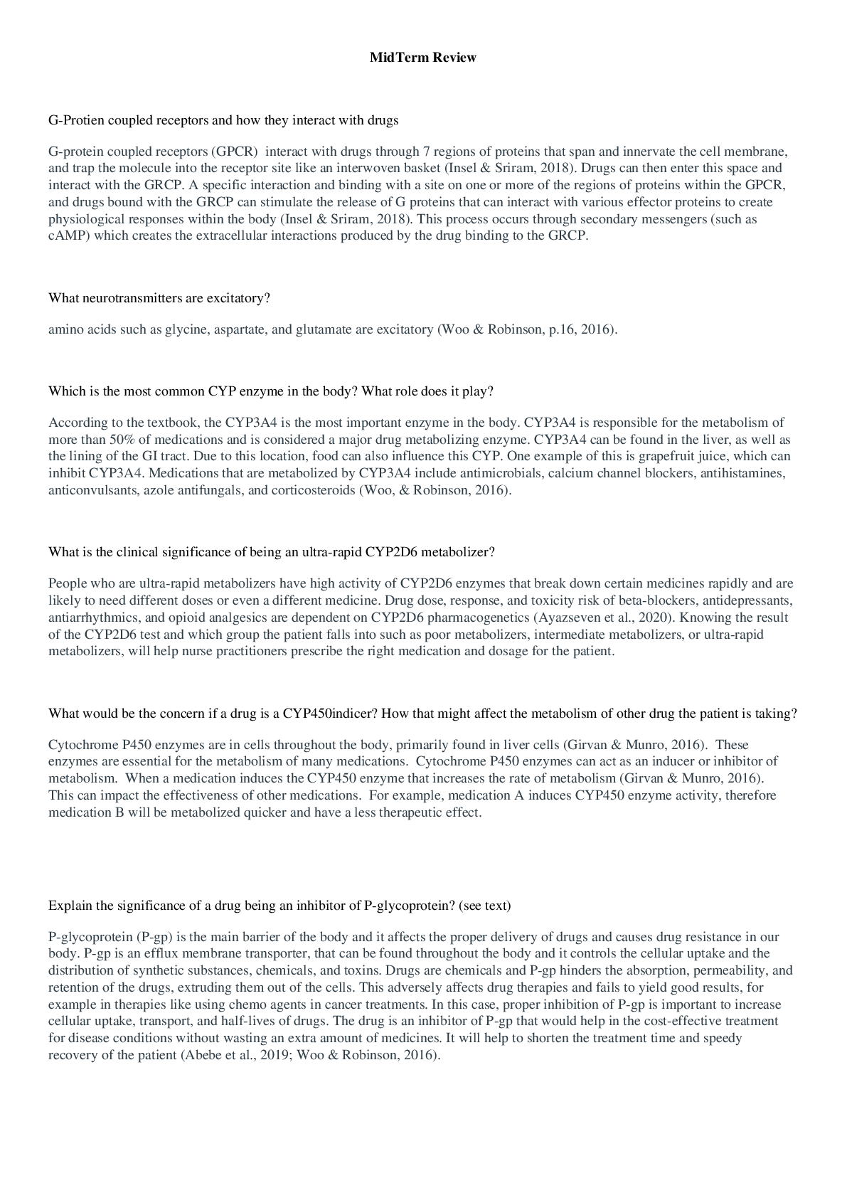 Preview of NR 565 Mid Term Review
